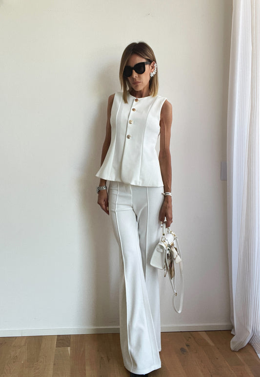 Completo gilet bianco
