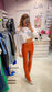 Pantalone Arancio Ecopelle